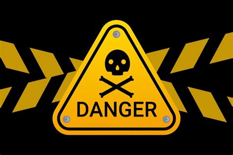 Premium Vector Danger Sign Vector Element