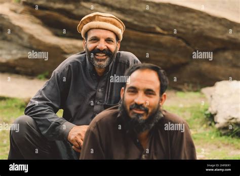 Gilgit Pakistan June 09 2018 Group Of An Pakistani Men Smiling And