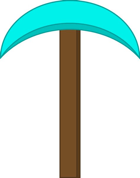 Download Hd Diamond Pickaxe Minecraft Diamond Pickaxe Png Transparent