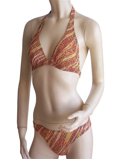 Triangel Bikini Von Solar Tan Thru Durchb Unend B Cup Streifen In Braun