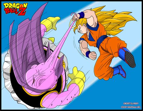 Majin Bu VS Goku by Sauron88 on DeviantArt