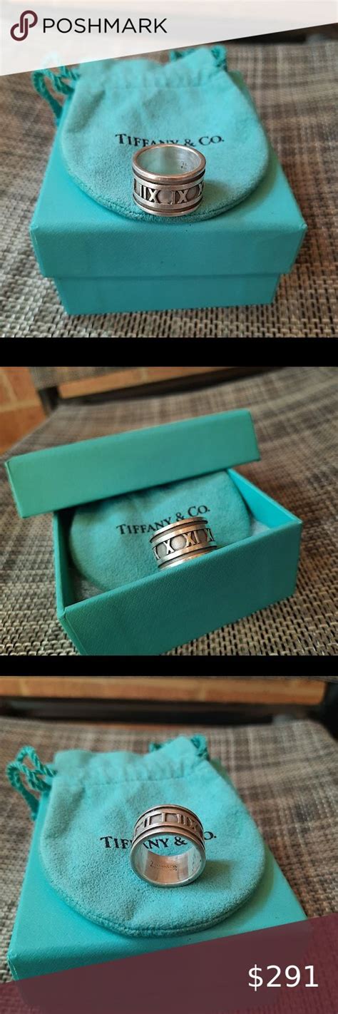 Vintage Tiffany Co Atlas Roman Numeral Ring