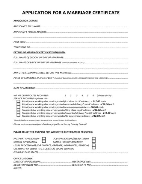 Application For Marriage Certificate Af2