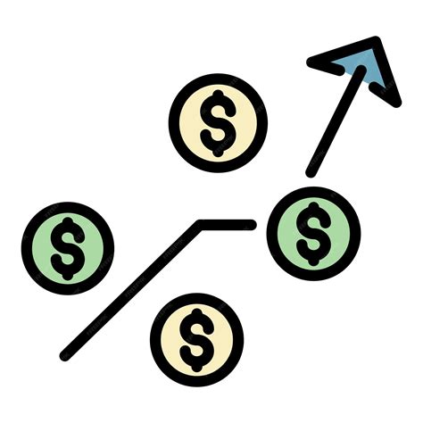 Crecer El Icono De La Moneda De Dinero Contorno Crecer El Icono Del