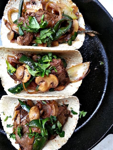 Wild Mushroom Flank Steak And Poblano Tacos Cherry On My Sundae