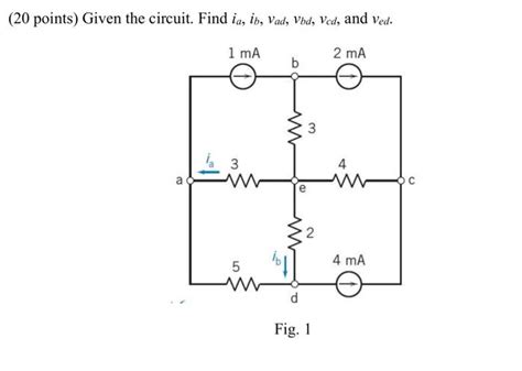 Solved Points Given The Circuit Find Ia Ib Vad Vbd Chegg