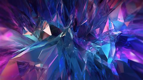 Faceted Abstract Background With Metallic Texture In Shades Of Blue