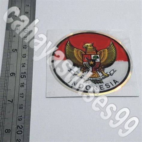 Sticker Motor Emblem Timbul Bendera Merah Putih Garuda Indonesia Stiker