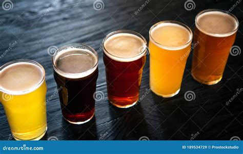 Different Types of Beers. Ale, Dark, Light and Unfiltered Beer and ...