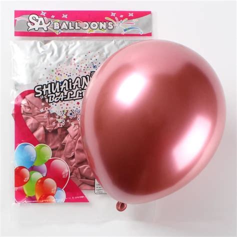 Ballon Decoratif Metal Red Inch Pcs Ballons En Latex M Tallique