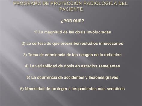 Ppt Programa De Protecci N Radiol Gica Del Paciente Powerpoint