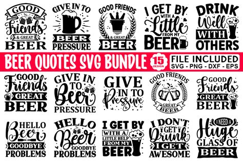 Beer Quotes Svg Bundle Beer Svg Design Graphic By Craftsvg · Creative Fabrica