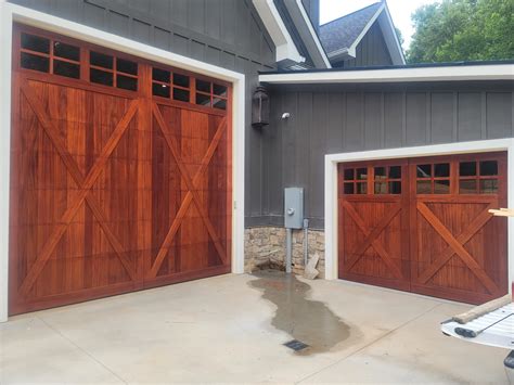 Custom Mahogany Wood Garage Doors Atlanta GA