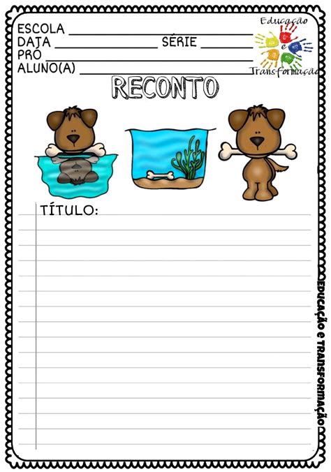 Reconto Da História - Blog Educação e Transformação: 👍 Produção de texto: reconto