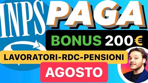 Inps Agosto Tutti I Pagamenti Bonus Lavoratori Badante Colf