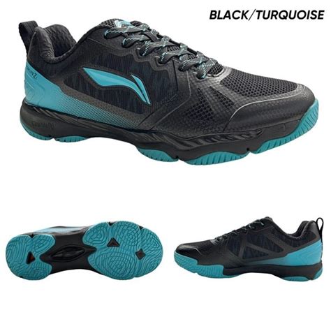 Jual Sepatu Badminton Lining Li Ning Ranger Lite Z Black Turquoise