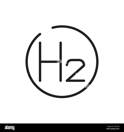 H2 Color Line Icon Hydrogen Energy Isolated Vector Element Stock Vector Image And Art Alamy