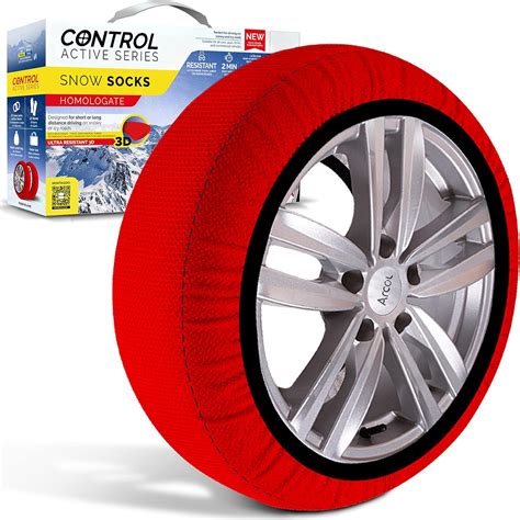 Arcol Snow Socks For Car Tyres Two Anti Slip Textile Snow Chains For