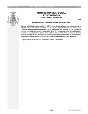 Fillable Online Laspuna Bolet N Oficial De La Provincia De Huesca