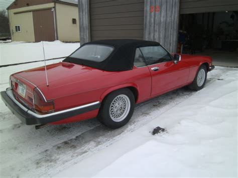 Classic Collectible Jaguar Red Convertible Garage Kept Since New Nice