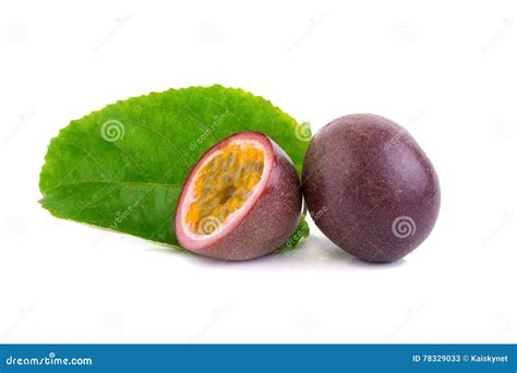 Passion Fruit Isolated On White Background Stock Image Image Of