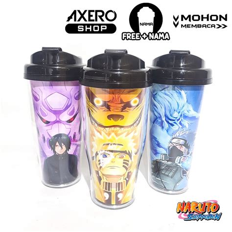 Jual Tumbler Naruto Kakashi Sasuke Merchandise Botol Minum Naruto