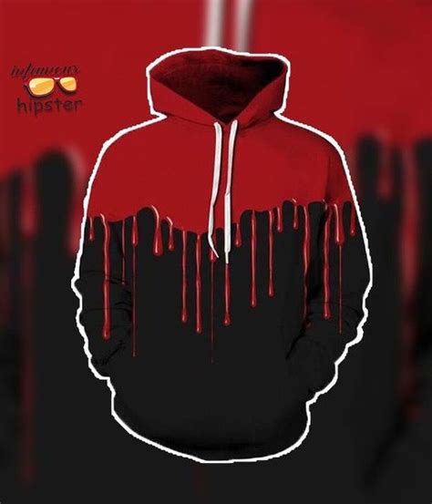 Pin On Red Drip Hoodie