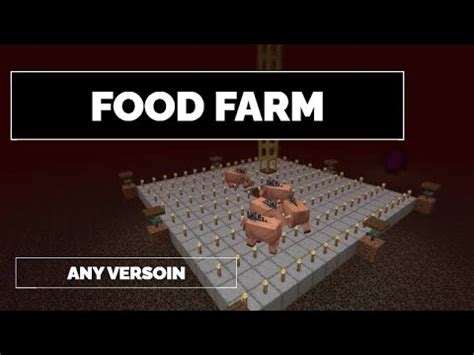 Simpe And Fast Hoglin Food Farm For Minecraft Java Youtube