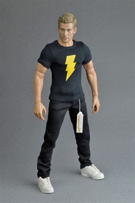 Sixth Scale Custom Superhero Black Adam T Shirt And Jeans Pants On Hot Toys TTM Figure T