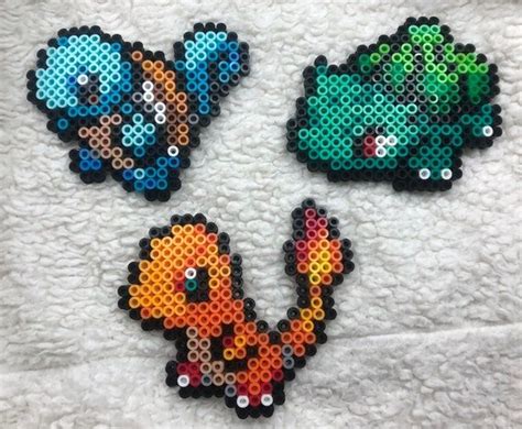 Generation Starter Pok Mon Perler Bead Art Squirtle Charmander