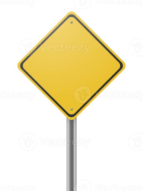 Blank Yellow Road Sign 13391032 Png