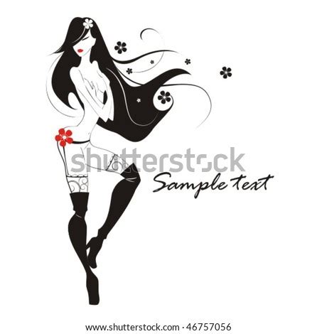 Beautiful Sexy Nude Girl Stock Vector Illustration 46757056 Shutterstock