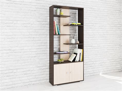 Стеллаж РОМЕО-4 венге/молочный — МЕБЕЛИНИ — Мебель Таганрог