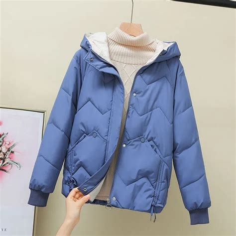 2023 New Fashion Korean Loose Autumn Winter Parkas Women Short Thick