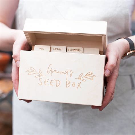 Personalised Floral Garden Seed Box Garden Decor Gardening Etsy