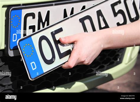 Car registration label hi-res stock photography and images - Alamy