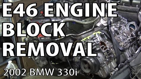 BMW E46 Bottom End Engine Block Removal DIY M54rebuild 13 YouTube