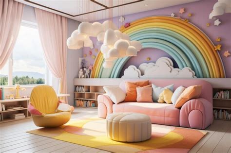 Premium Photo | Pink baby girl room Generative AI