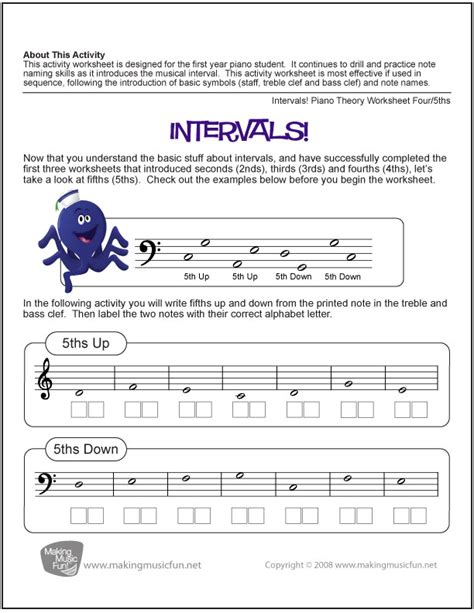 Grade Theory Intervals Worksheet