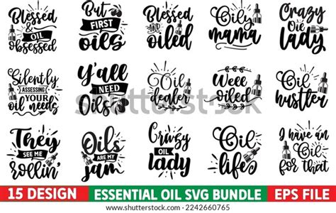 Essential Oil Svg Bundle Essential Oil Stock Vector Royalty Free