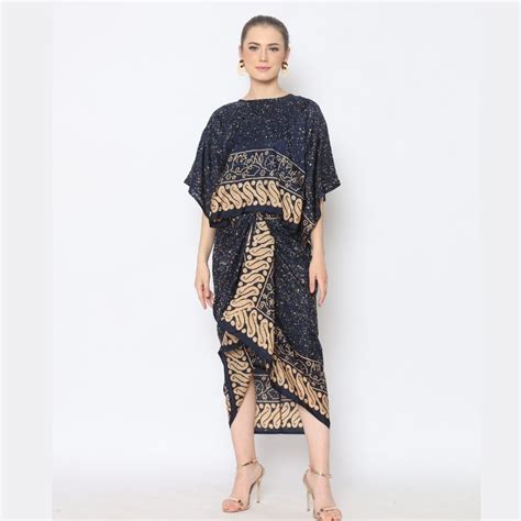 Jual Dress Batik Unik Kekinian Rinjanie Avon Dress Infinity Dress