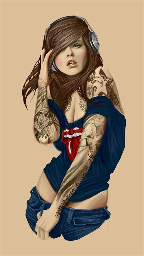 Download Beautiful Girl Cartoon Art Wallpaper | Wallpapers.com