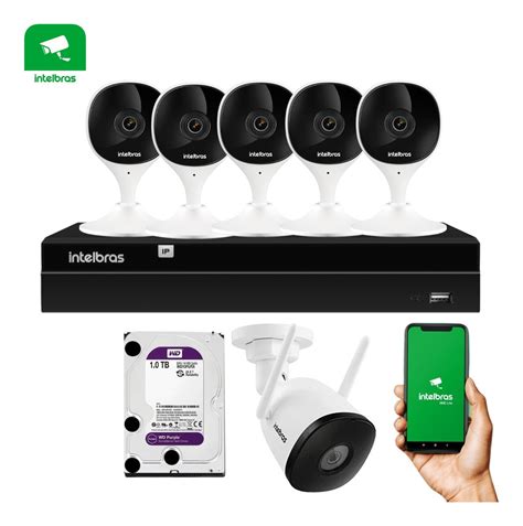 Kit Câmeras Mibo Intelbras Wifi 1 Externa E 5 Interna C hd Frete grátis