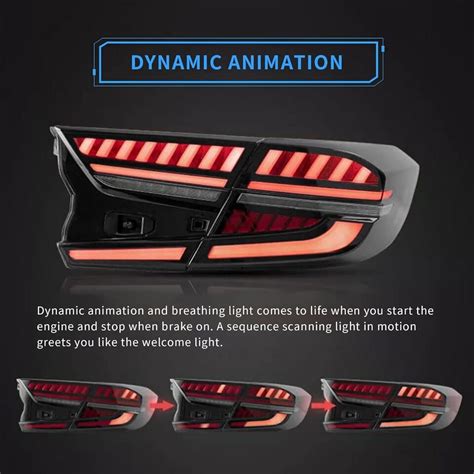 Vland Smoked Led Tail Light For Honda Accord Rear Lamp