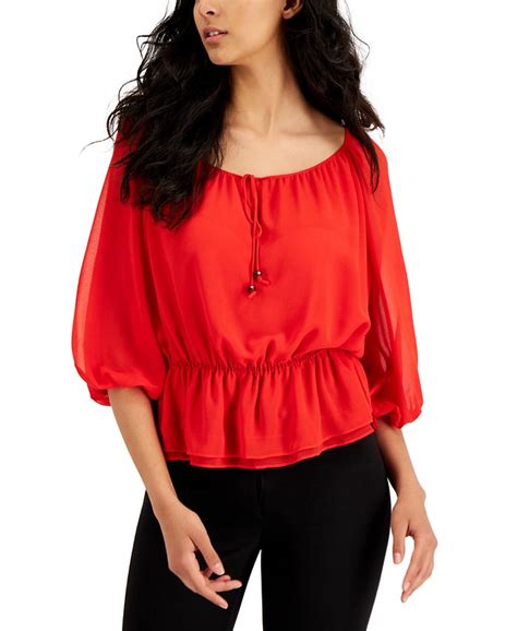 Donna Karan Womens Poet Blouse Macys