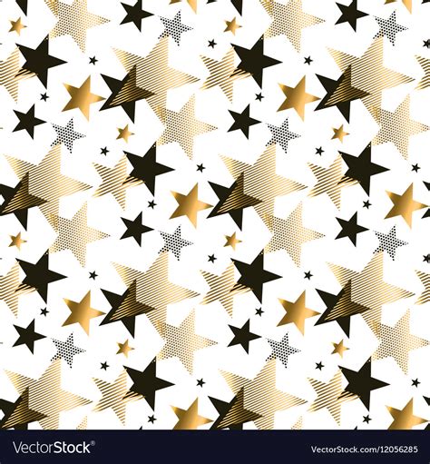 Gold star pattern Royalty Free Vector Image - VectorStock