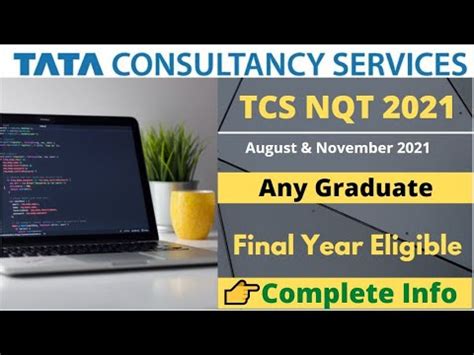 Tcs Nqt August November Sessions Announced Apply Now