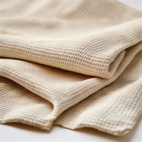 Custom Plain Gots Certified Organic Cotton Waffle Fabrics For Dress