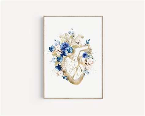 Heart Anatomy Print Heart Anatomy Poster Anatomical Heart - Etsy