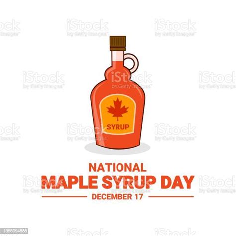 Maple Syrup Bottle Isolated On A White Background Stock Illustration